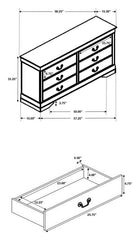 Louis Philippe 4-piece Eastern King Bedroom Set Cappuccino - 202411KE-S4