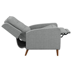 Davidson Upholstered Tufted Push Back Recliner Grey - 609567