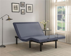 Clara Eastern King Adjustable Bed Base Grey and Black - 350131KE