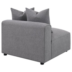 Jennifer Upholstered Armless Chair Grey - 551594