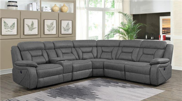 Higgins Upholstered LAF Power Loveseat Grey - 600370B1