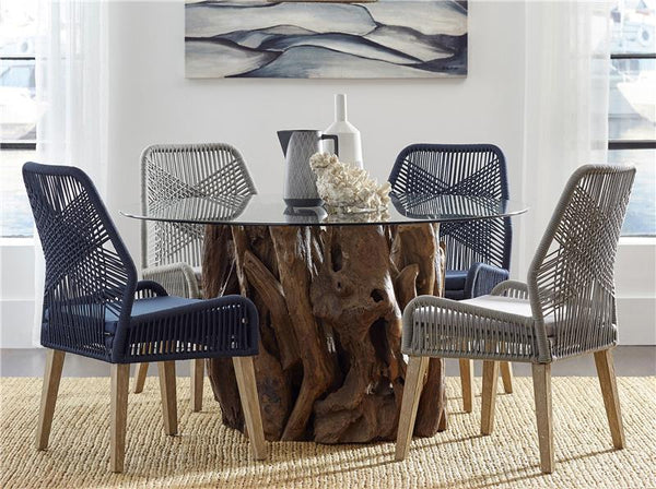 Nakia Woven Rope Dining Chairs Dark Navy (Set of 2) - 110034