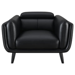 Shania 3-piece Upholstered Low Back Sofa Set Black - 509921-S3