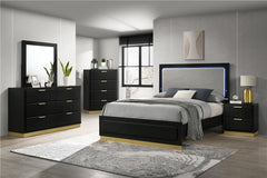 Caraway 5-piece Queen Bedroom Set Black - 224781Q-S5