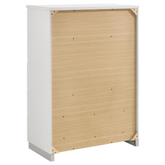 Felicity 6-piece California King Bedroom Set White Gloss - 203500KW-S6