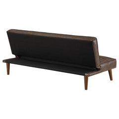 Jenson Upholstered Tufted Convertible Sofa Bed Dark Coffee - 360237