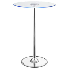 Thea LED Bar Table Chrome and Clear - 122400