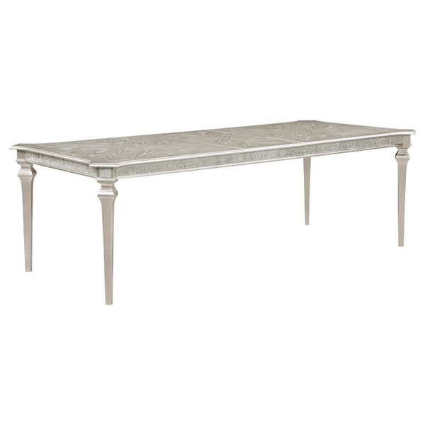 Evangeline Rectangular Dining Table with Extension Leaf Silver Oak - 107551