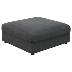 Serene Square Upholstered Ottoman Charcoal - 551326