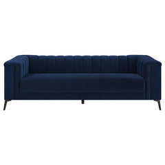 Chalet 2-piece Upholstered Tuxedo Arm Tufted Sofa Set Blue - 509211-S2