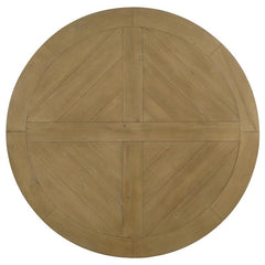 Florence Round Pedestal Dining Table Rustic Smoke - 180200