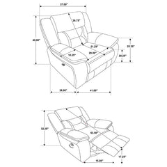 Greer 3-piece Upholstered Reclining Sofa Set Taupe - 651351-S3