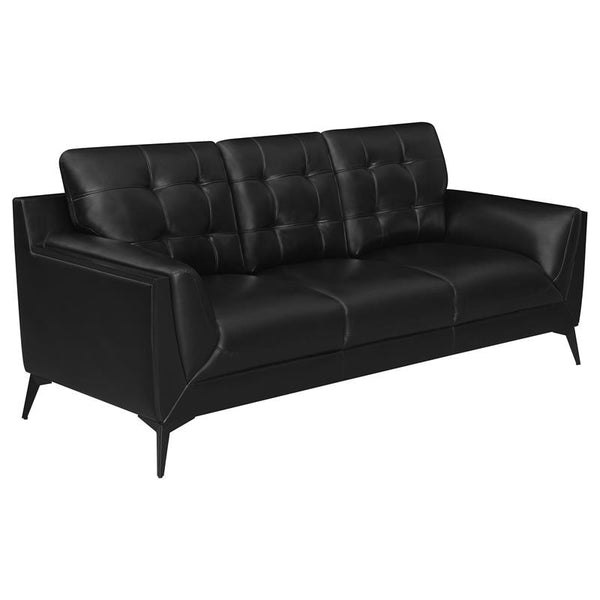 Moira Upholstered Wedge Arm Tufted Sofa Black - 511131