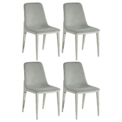 Irene Upholstered Side Chairs Light Grey and Chrome (Set of 4) - 110402