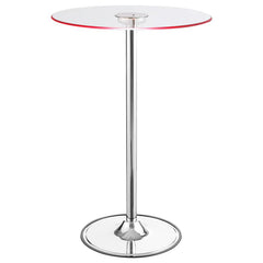Thea LED Bar Table Chrome and Clear - 122400