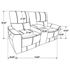 Greenfield Upholstered Power Reclining Loveseat Ivory - 610262P