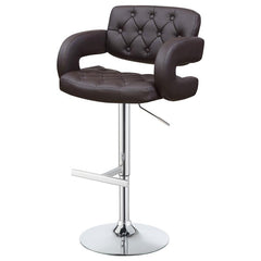 Brandi Adjustable Bar Stool Chrome and Brown - 102556