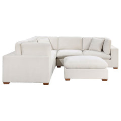 Lakeview 6-piece Upholstered Modular Sectional Sofa Ivory - 551461-SETA