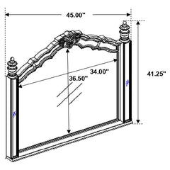 Heidi Dresser Mirror Metallic Platinum - 222734