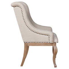 Brockway Tufted Arm Chairs Cream and Barley Brown (Set of 2) - 110293