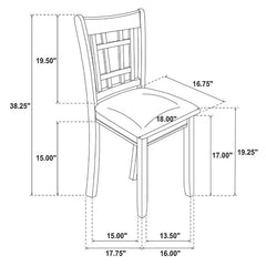 Lavon 5-piece Dining Room Set Espresso and Black - 102671-S5