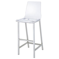 Juelia Bar Stools Chrome and Clear Acrylic (Set of 2) - 100295