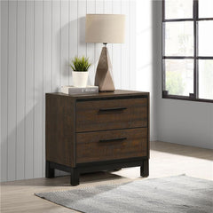 Edmonton 2-drawer Nightstand Rustic Tobacco - 204352