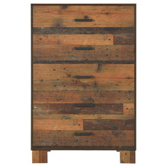 Sidney 5-piece Queen Bedroom Set Rustic Pine - 223141Q-S5