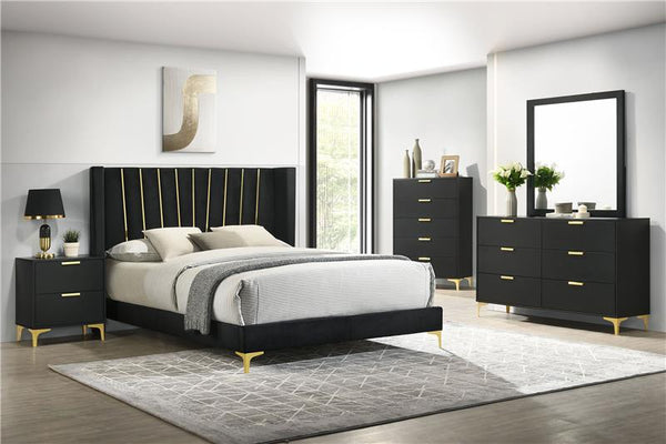 Kendall 5-piece Eastern King Bedroom Set Black - 301161KE-S5