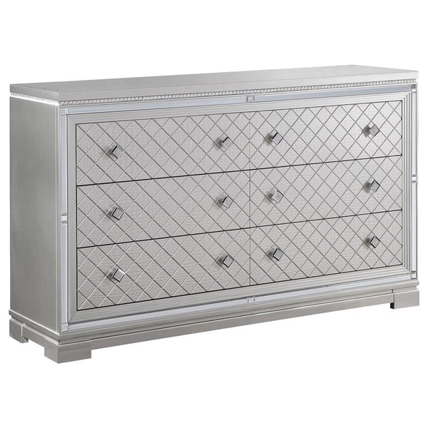 Eleanor 6-drawer Dresser Metallic Mercury - 223463