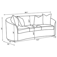 Rainn 2-piece Boucle Upholstered Sloped Arm Sofa Set Latte - 509171-S2