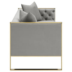 Eastbrook Velvet Upholstered Tufted Sofa Grey - 509111