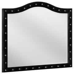 Deanna Button Tufted Dresser Mirror Black - 206104