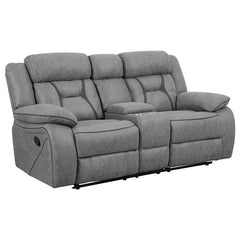 Higgins 3-piece Upholstered Motion Reclining Sofa Set Grey - 602261-S3