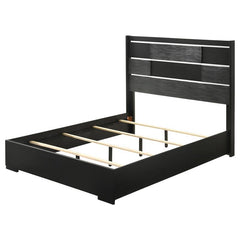 Blacktoft Wood Queen Panel Bed Black - 207101Q