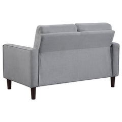 Bowen 2-piece Upholstered Track Arm Tufted Sofa Set Grey - 506781-S2