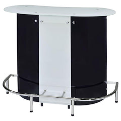 Lacewing 1-shelf Bar Unit Glossy Black and White - 100654