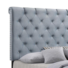 Warner Upholstered Eastern King Panel Bed Slate Blue - 310041KE