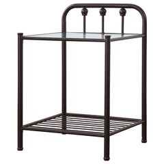 Livingston Metal 1-shelf Nightstand Dark Bronze - 301392
