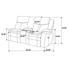 Sycamore Upholstered Power Reclining Sectional Sofa Brown - 610190P