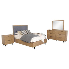 Taylor 4-piece Eastern King Bedroom Set Light Honey Brown - 223421KE-S4