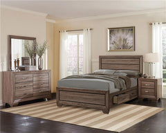 Kauffman 4-piece Queen Bedroom Set Washed Taupe - 204190Q-S4