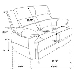 Ellington 3-piece Upholstered Padded Arm Sofa Set Dark Brown - 508281-S3