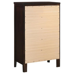 Carlton 5-drawer Rectangular Chest Cappuccino - 202095