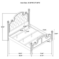 Celina 4-piece Eastern King Bedroom Set Black - 224761KE-S4