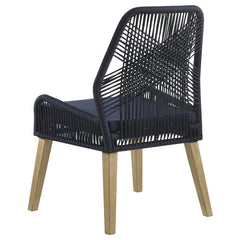 Nakia Woven Rope Dining Chairs Dark Navy (Set of 2) - 110034