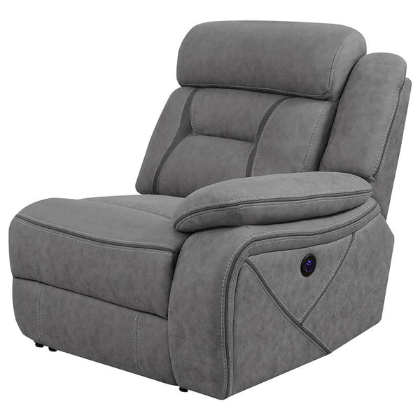 Higgins Upholstered RAF Power Recliner Grey - 600370B3