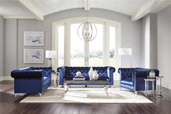 Bleker 3-piece Upholstered Tuxedo Arm Tufted Sofa Set Blue - 509481-S3