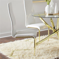 Montclair Side Chairs White and Rustic Brass (Set of 4) - 190512