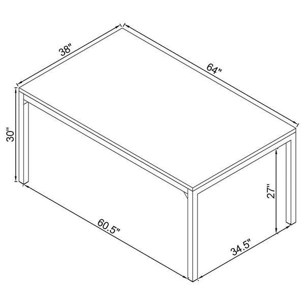 Athena Rectangle Dining Table with Marble Top Chrome - 110101